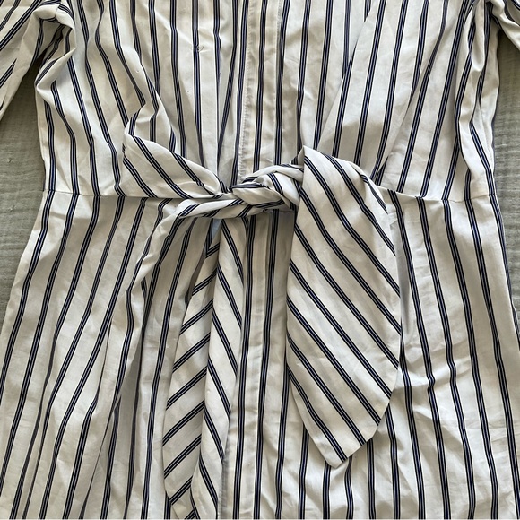 Blue and White Striped Calvin Klein Dress - Picture 6 of 12